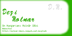 dezi molnar business card
